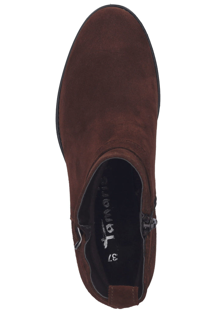 Tamaris Stiefelette Veloursleder Chocolate