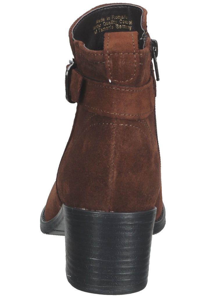 Tamaris Stiefelette Veloursleder Chocolate