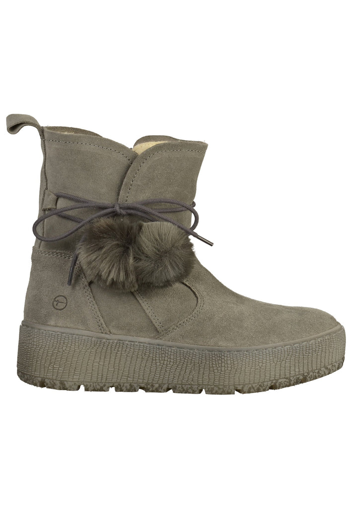 Tamaris Stiefelette Veloursleder Graphit