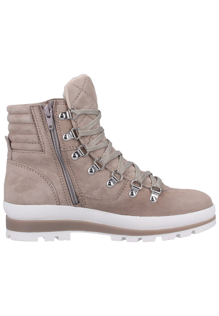 Tamaris Stiefelette Veloursleder Hellgrau