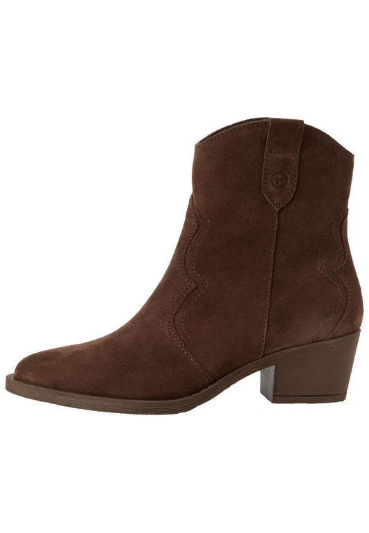 Tamaris Stiefelette Veloursleder Mocca