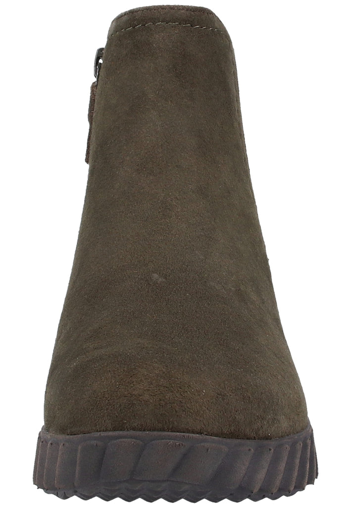 Tamaris Stiefelette Veloursleder Olive