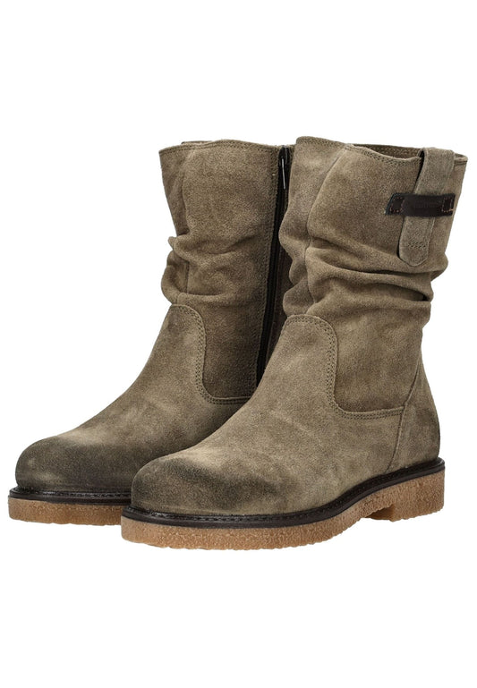 Tamaris Stiefelette Veloursleder Sage Warmfutter