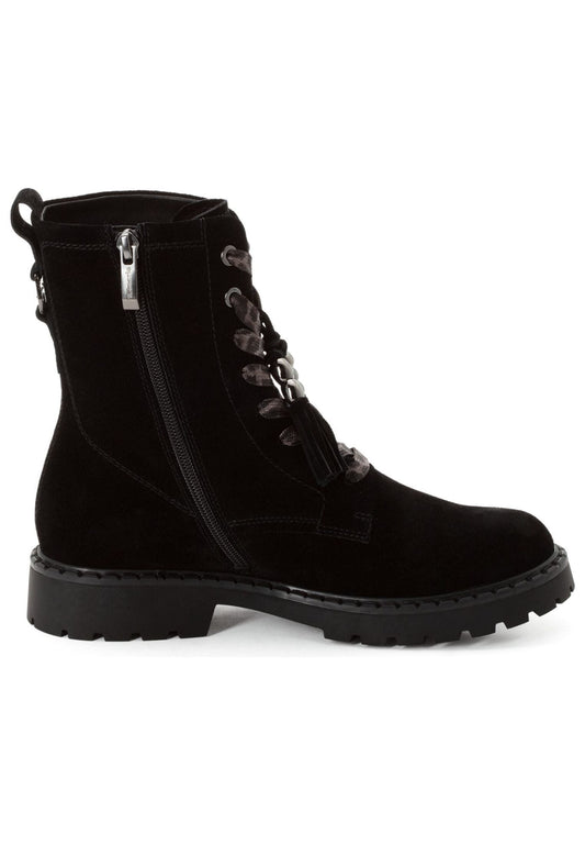 Tamaris Stiefelette Veloursleder Schwarz
