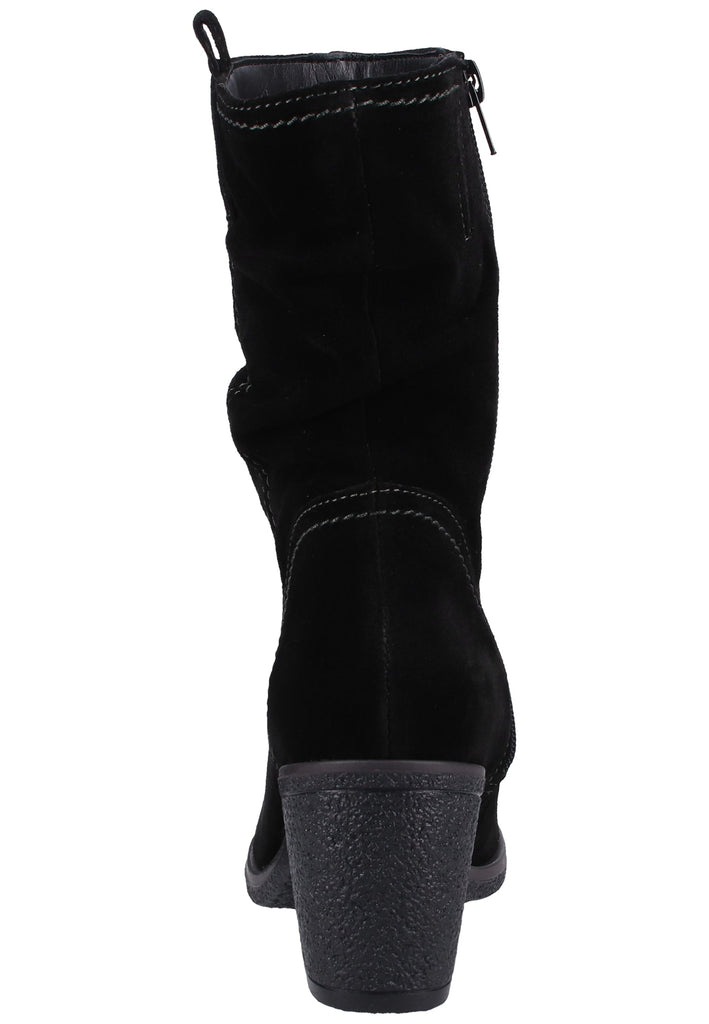 Tamaris Stiefelette Veloursleder Schwarz Warmfutter