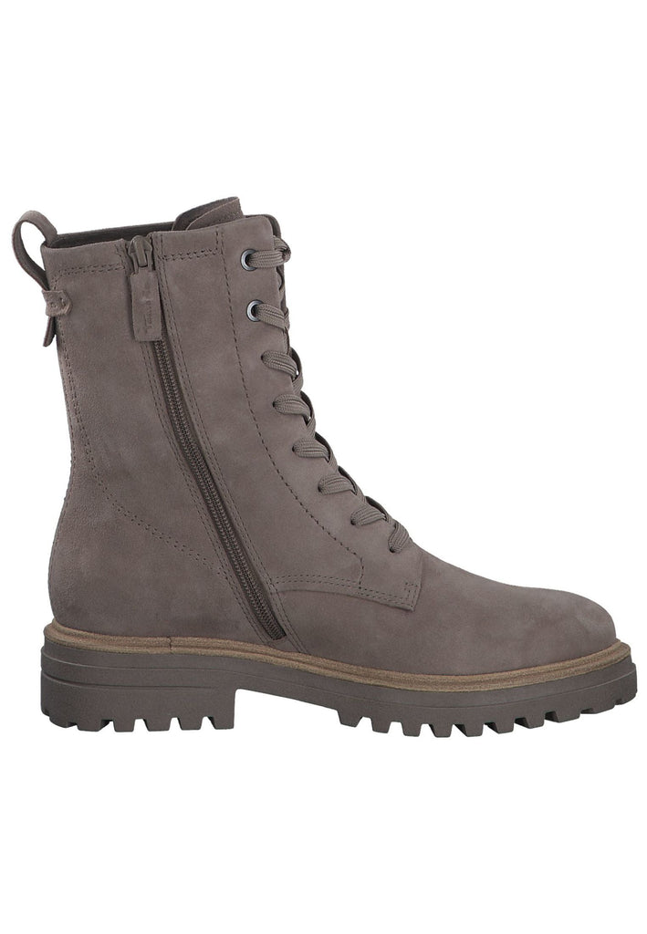 Tamaris Stiefelette Veloursleder Taupe