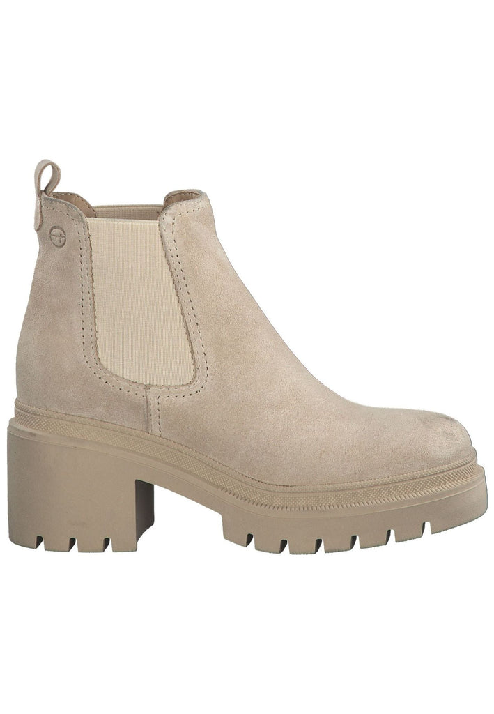 Tamaris Stiefelette Veloursleder/Textil Cream