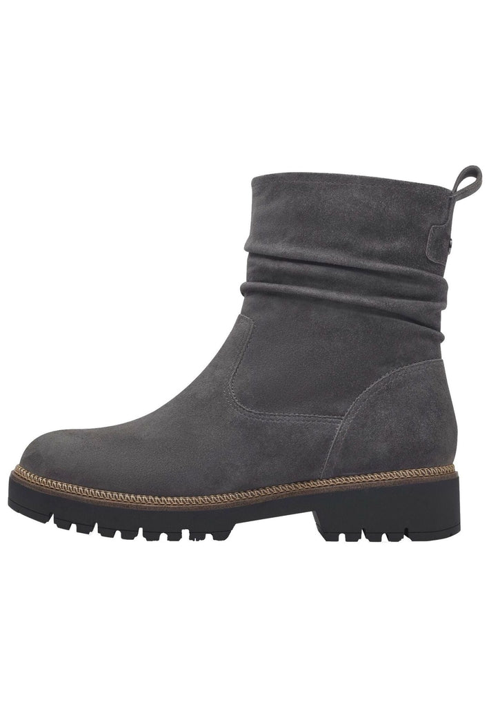Stiefeletten Tamaris Stiefelette Leder Dunkelgrau Warmfutter