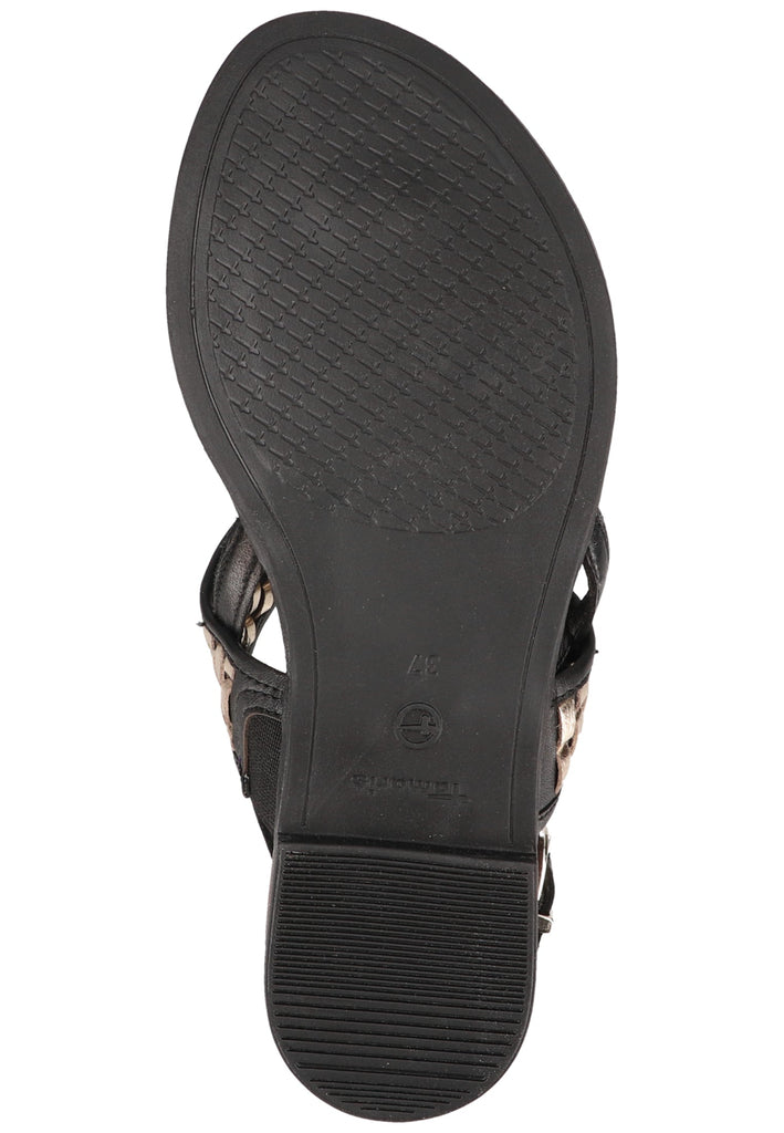 Tamaris Zehensteg Leder Schwarz