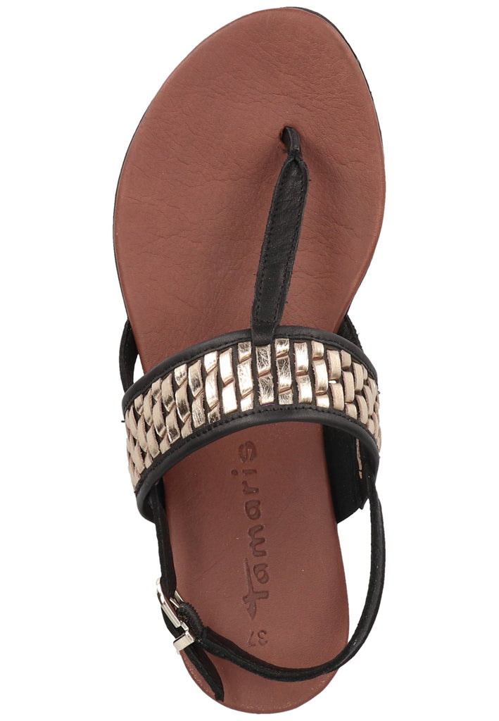 Tamaris Zehensteg Leder Schwarz