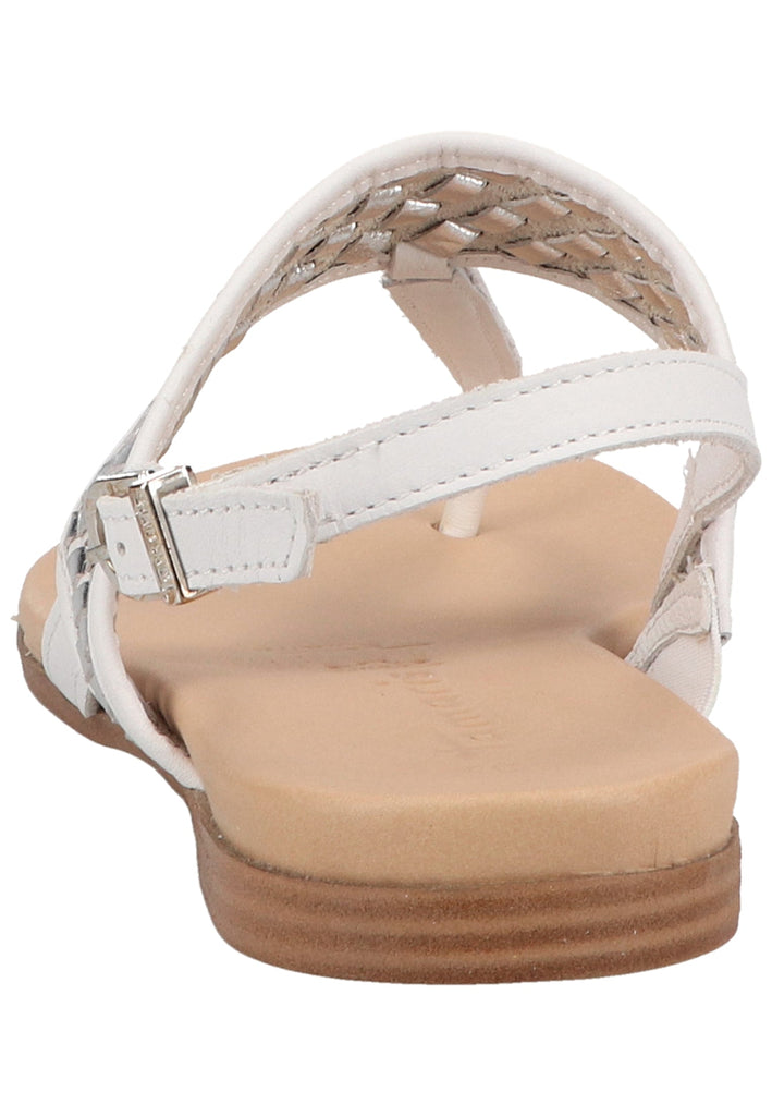 Tamaris Zehensteg Leder Weiß/Silber
