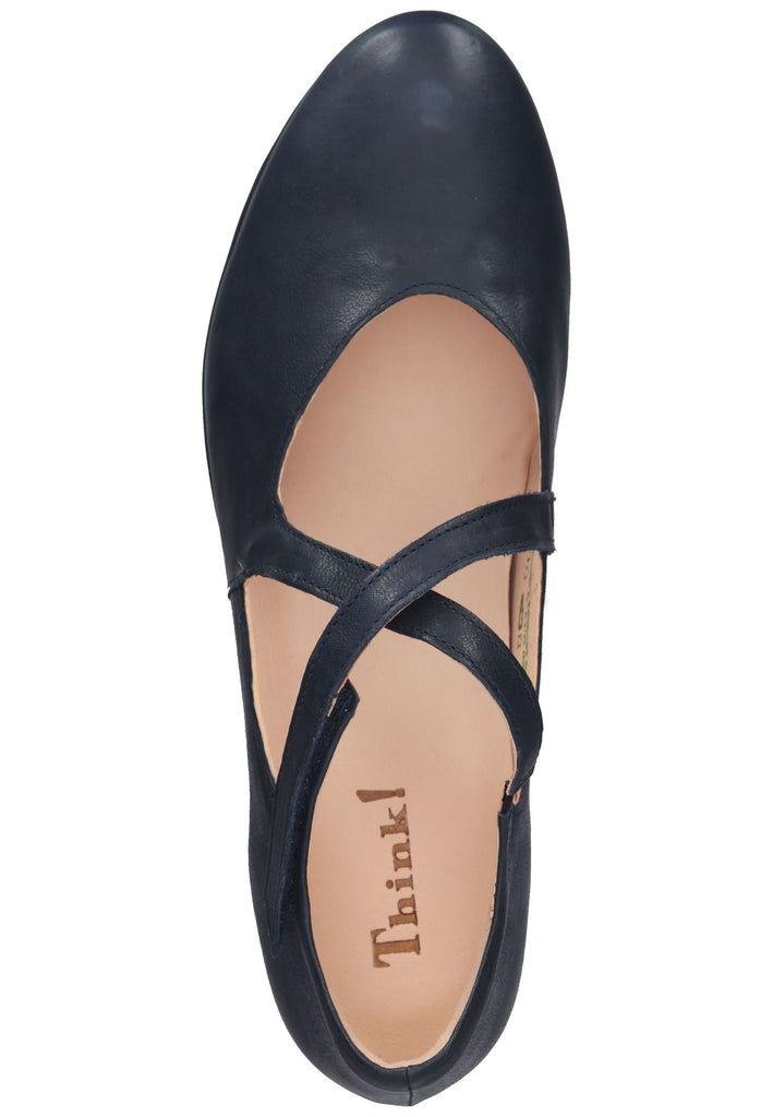 Think! Ballerinas Glattleder Dunkelblau