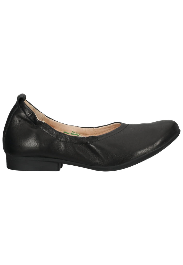 Think! Ballerinas Glattleder Schwarz