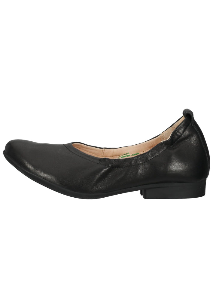 Think! Ballerinas Glattleder Schwarz