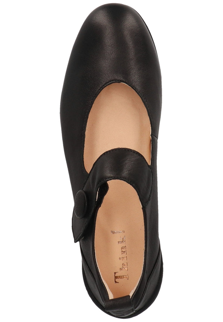 Think! Ballerinas Glattleder Schwarz
