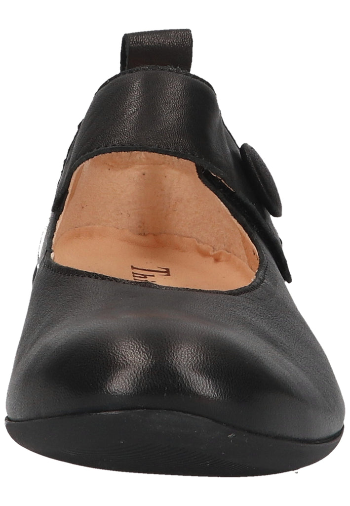 Think! Ballerinas Glattleder Schwarz