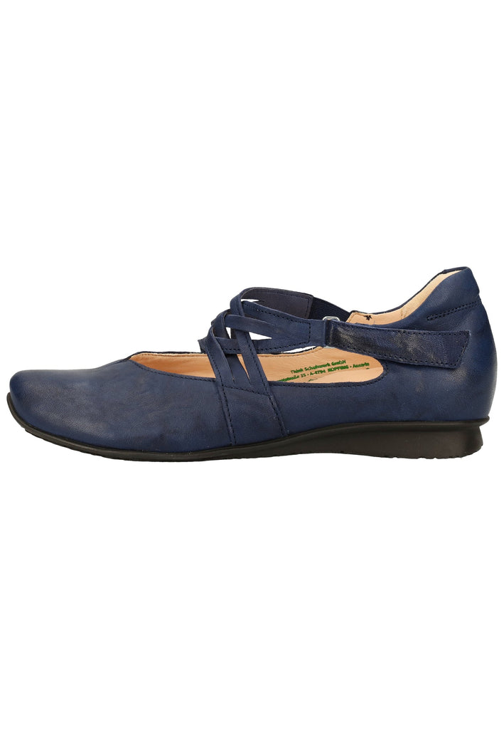 Think! Ballerinas Leder Blau