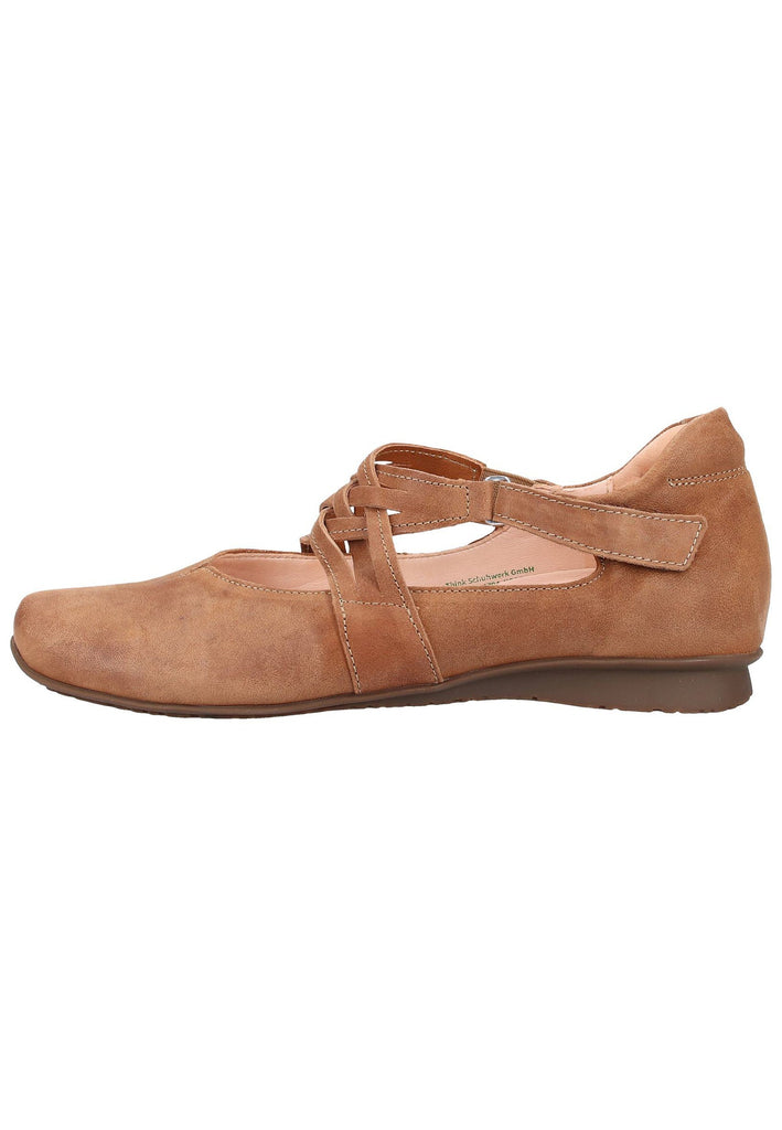 Think! Ballerinas Leder Braun