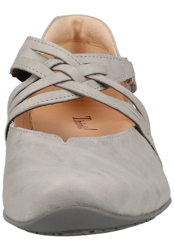 Think! Ballerinas Leder Hellgrau