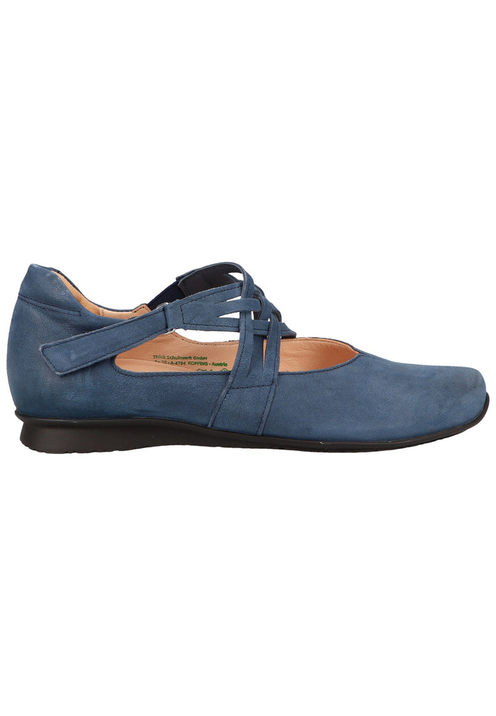 Think! Ballerinas Leder Saphir