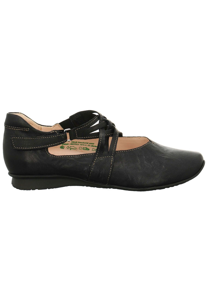 Think! Ballerinas Leder Schwarz