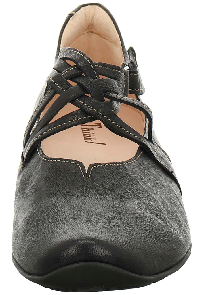Think! Ballerinas Leder Schwarz
