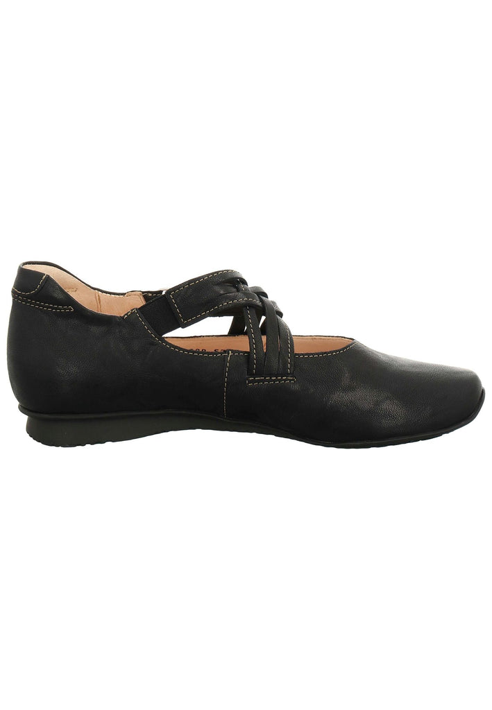 Think! Ballerinas Leder Schwarz