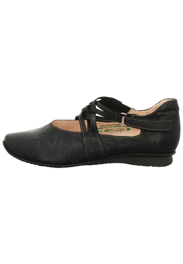 Think! Ballerinas Leder Schwarz