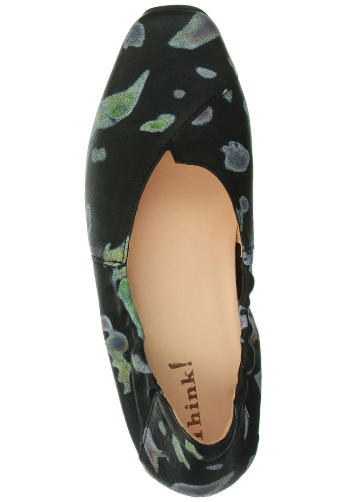 Think! Ballerinas Leder Schwarz