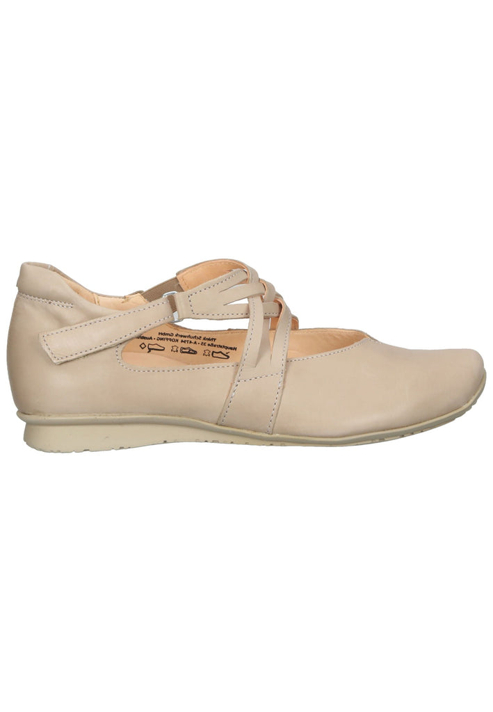 Think! Ballerinas Leder Taupe