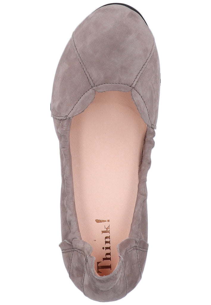 Think! Ballerinas Nubukleder Grau