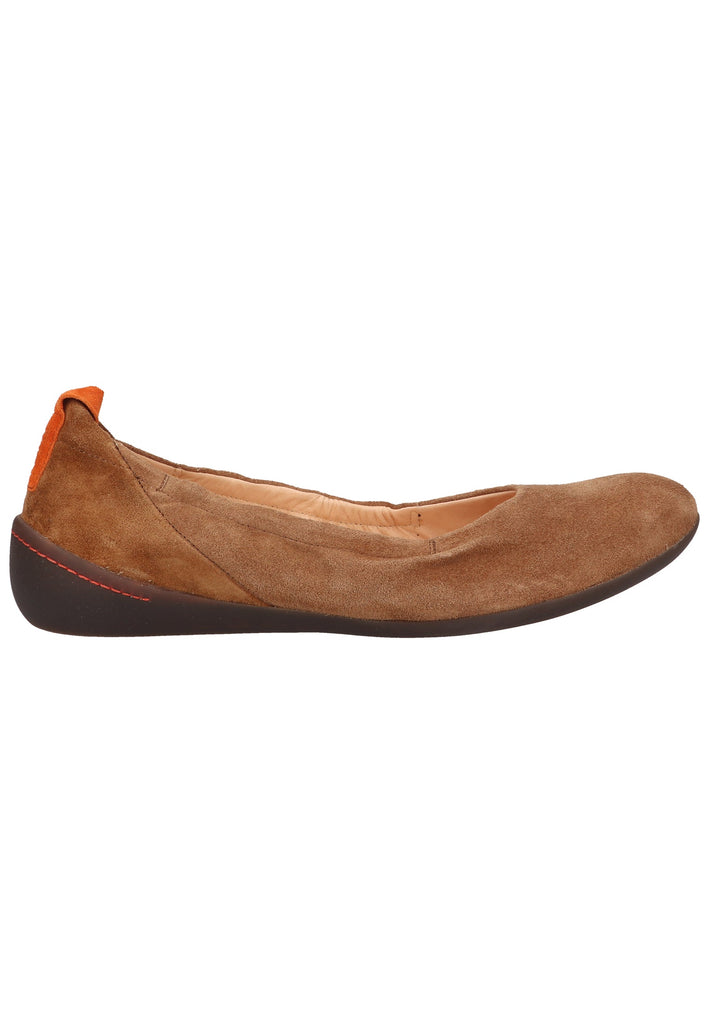 Think! Ballerinas Veloursleder Braun