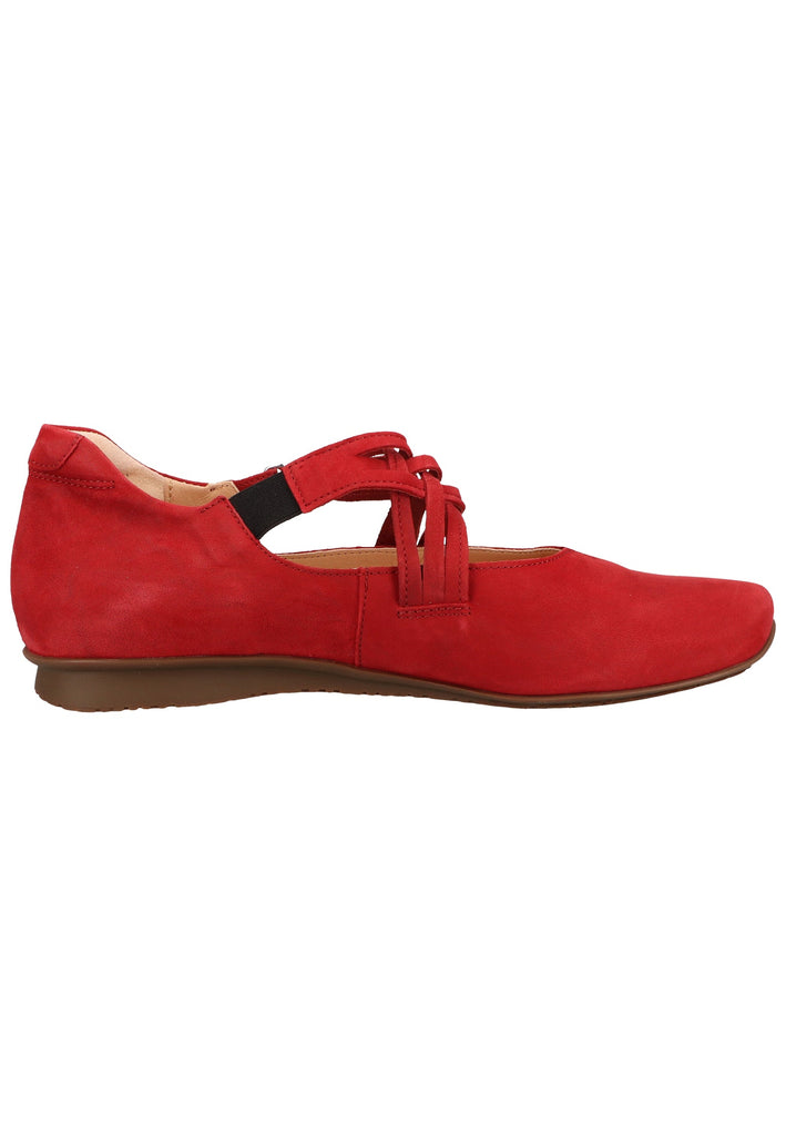 Think! Ballerinas Veloursleder Cherry