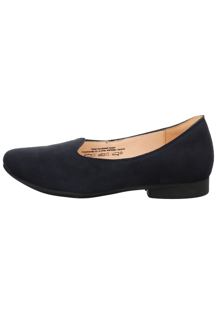 Think! Ballerinas Veloursleder Dunkelblau