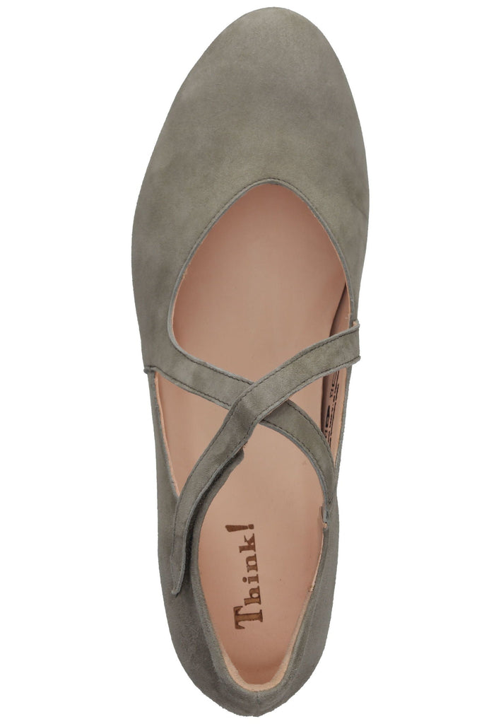 Think! Ballerinas Veloursleder Grün