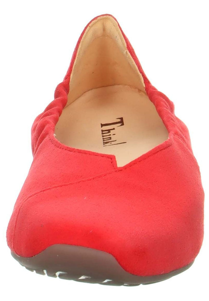 Think! Ballerinas Veloursleder Rot