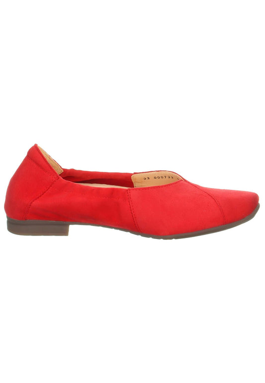 Think! Ballerinas Veloursleder Rot