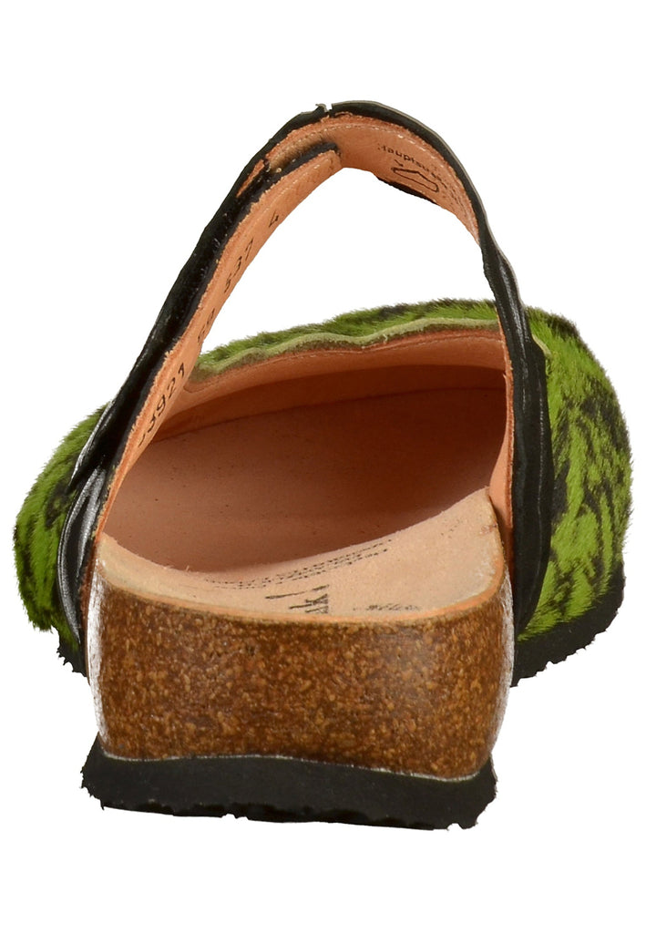 Think! Clogs Leder Grün
