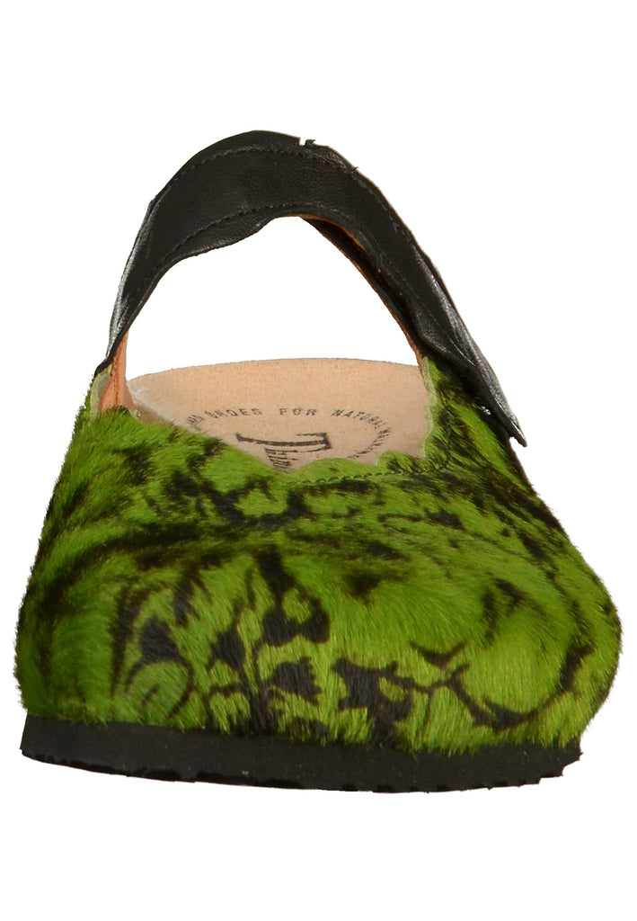 Think! Clogs Leder Grün