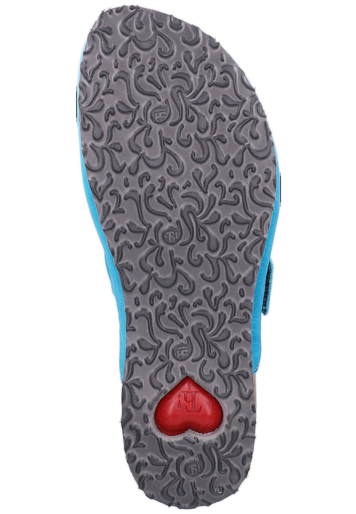 Think! Clogs Leder Hellblau