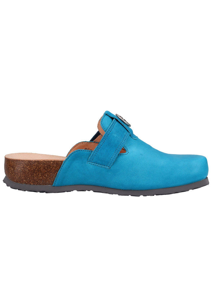 Think! Clogs Leder Hellblau