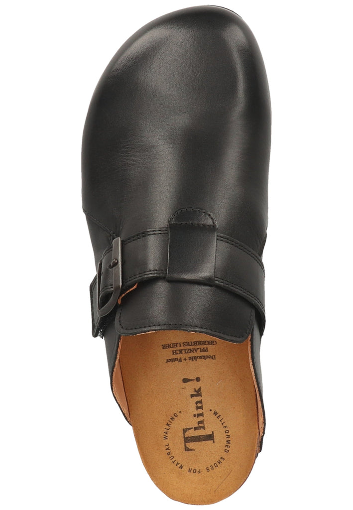 Think! Clogs Leder Schwarz