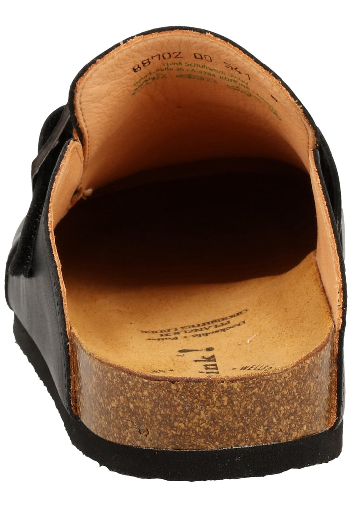 Think! Clogs Leder Schwarz