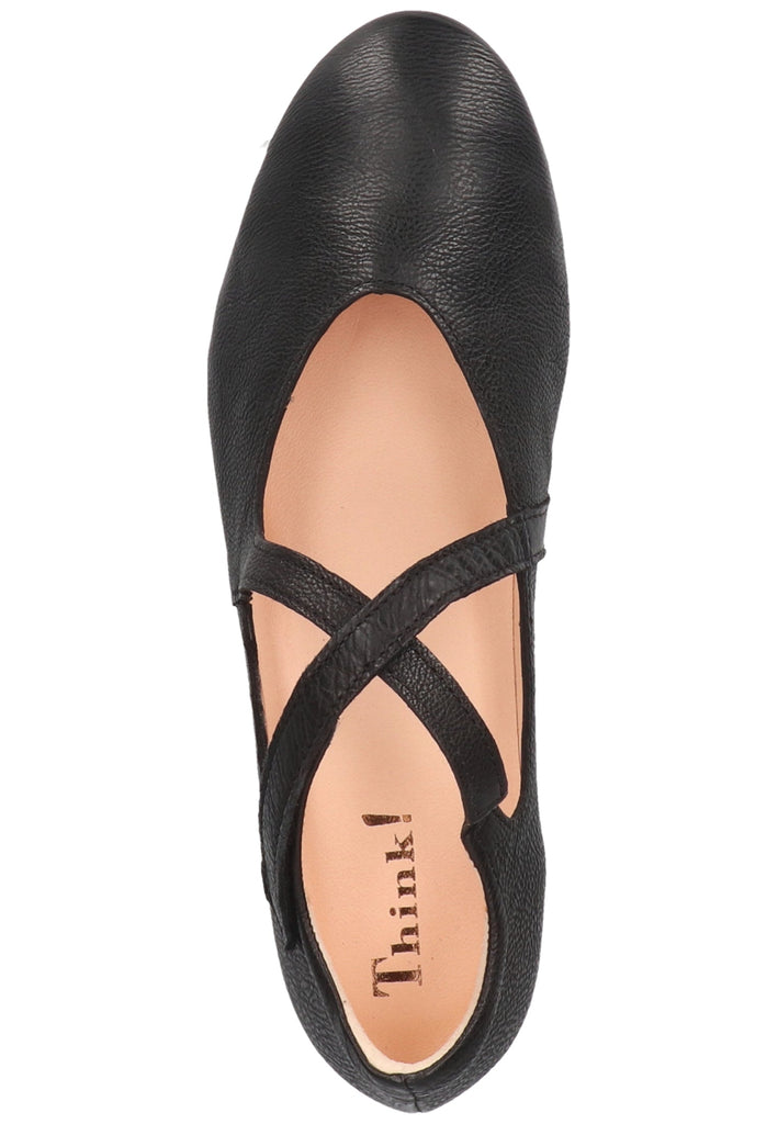 Think! Halbschuhe Glattleder Schwarz