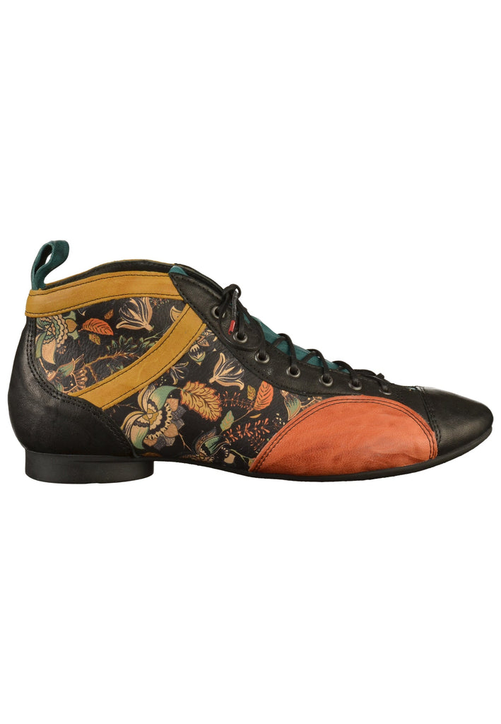 Think! Halbschuhe Leder Schwarz/Gelb