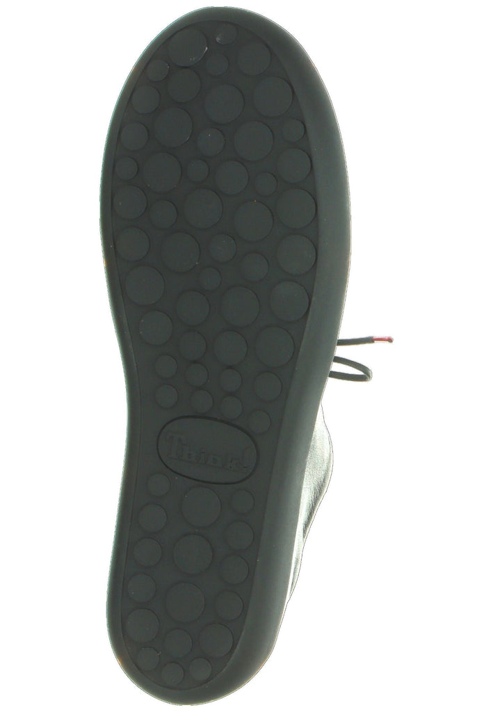 Think! Halbschuhe Leder Schwarz/Schwarz