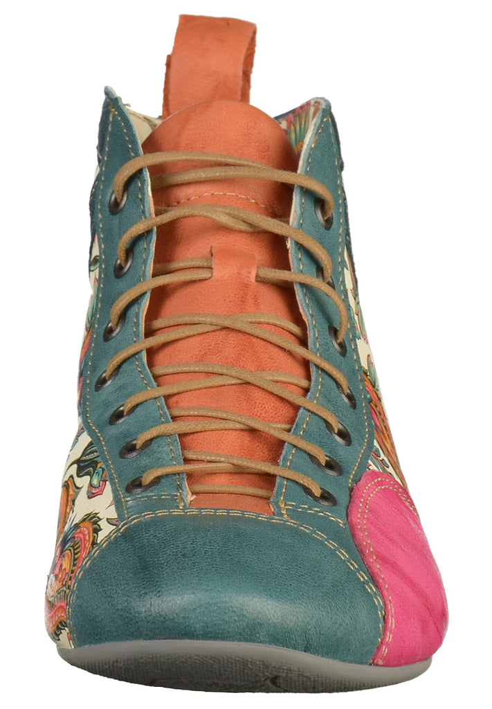 Think! Halbschuhe Leder/Textil Grün