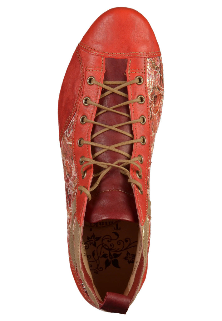 Think! Halbschuhe Leder/Textil Rot