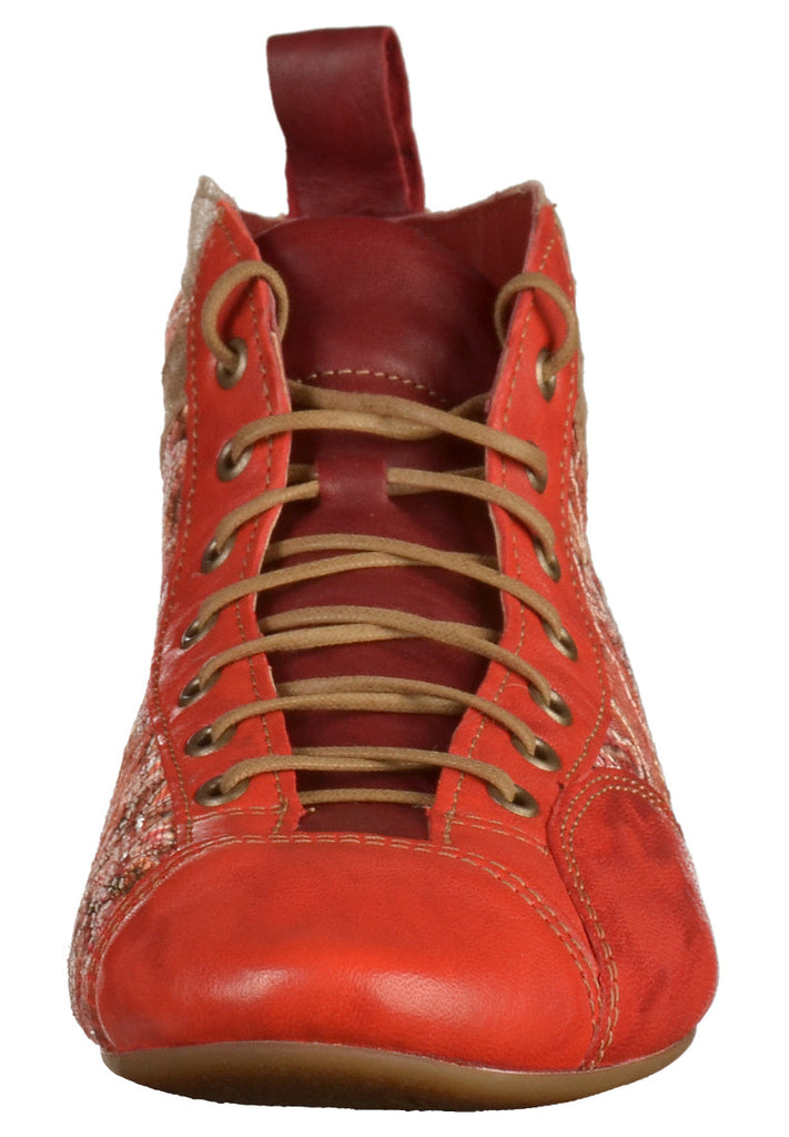 Think! Halbschuhe Leder/Textil Rot
