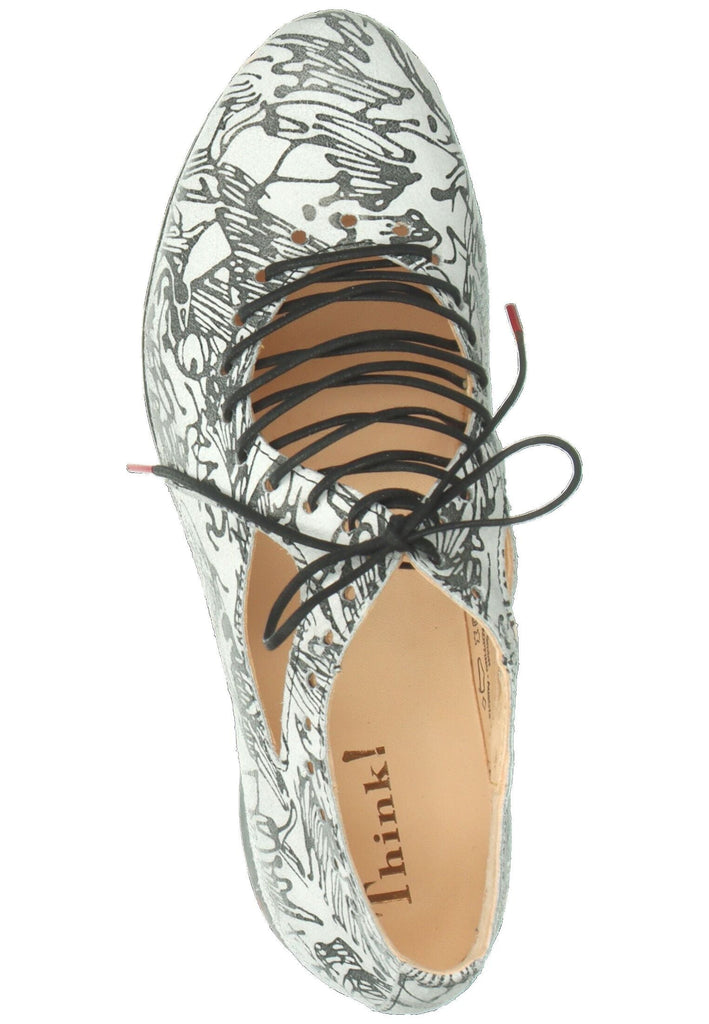 Think! Halbschuhe Leder Weiß Kombi